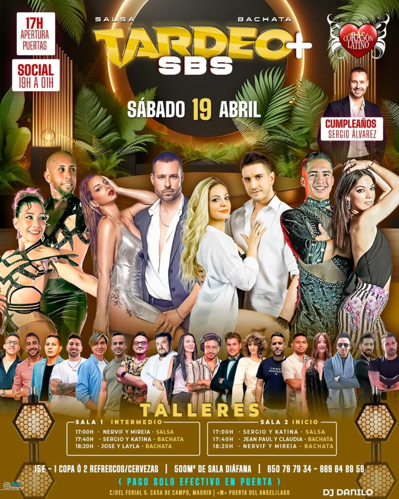 Evento Tardeo + SBS 19-04